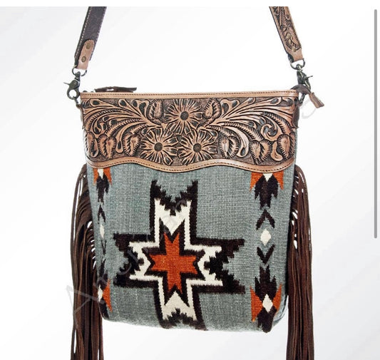 Stone cold cowgirl fringe purse