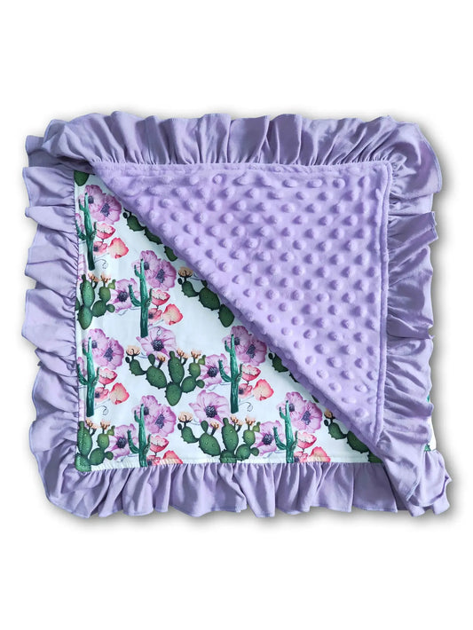 Purple Ruffle Baby Blanket